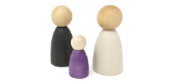 Grapat 2 grote houten Nins - bleek hout - Best