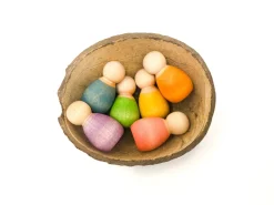 Grapat 6 houten baby Nins - 6 kleuren - Best