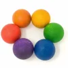Grapat 6 houten balletjes - 6 kleuren - New