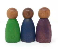 Grapat 3 houten nins - dark cold colours - New