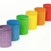 Grapat 6 houten potjes met deksel - 6 kleuren - Outlet