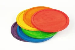 Grapat 6 houten speelbordjes - 6 kleuren - Best