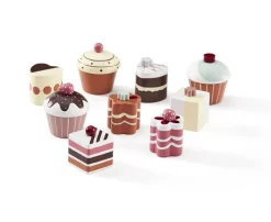 Kid's Concept 9 houten speelgoed taartjes - Discount