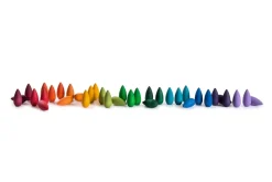 Grapat 36 regenboog snowflake elementen - houten mandala -