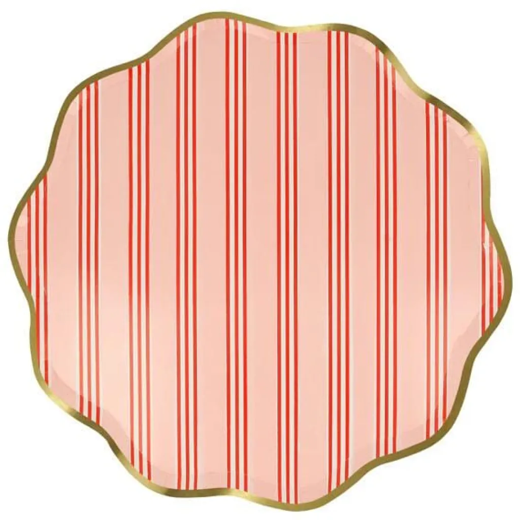 Meri Meri Assiettes - Rayures festives - Outlet