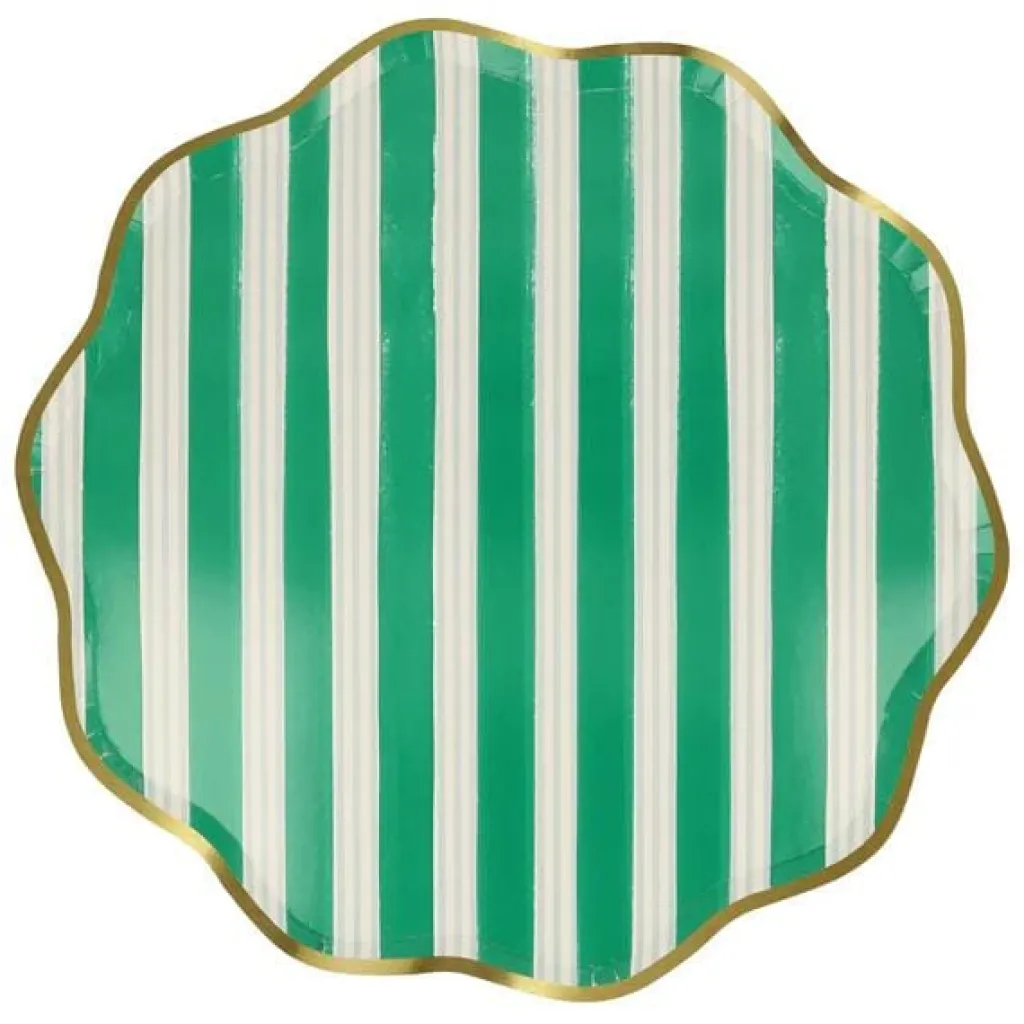 Meri Meri Assiettes - Rayures festives - Outlet