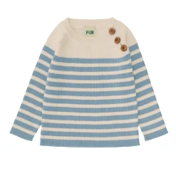 FUB Baby Sweater - ecru/cloudy blue - Clearance