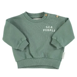 Piupiuchick Baby sweater Red Cross - groen - Outlet