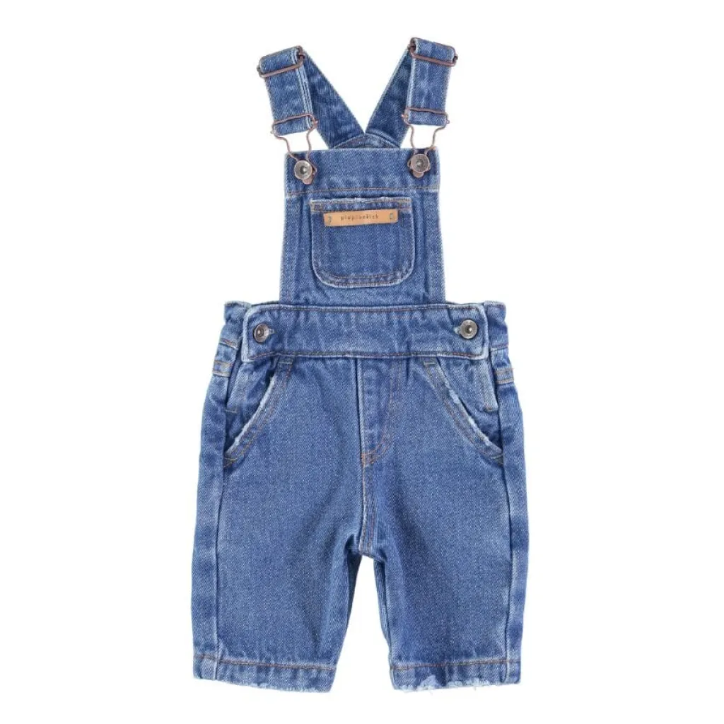 Piupiuchick Baby tuinbroek - washed navy denim - Online