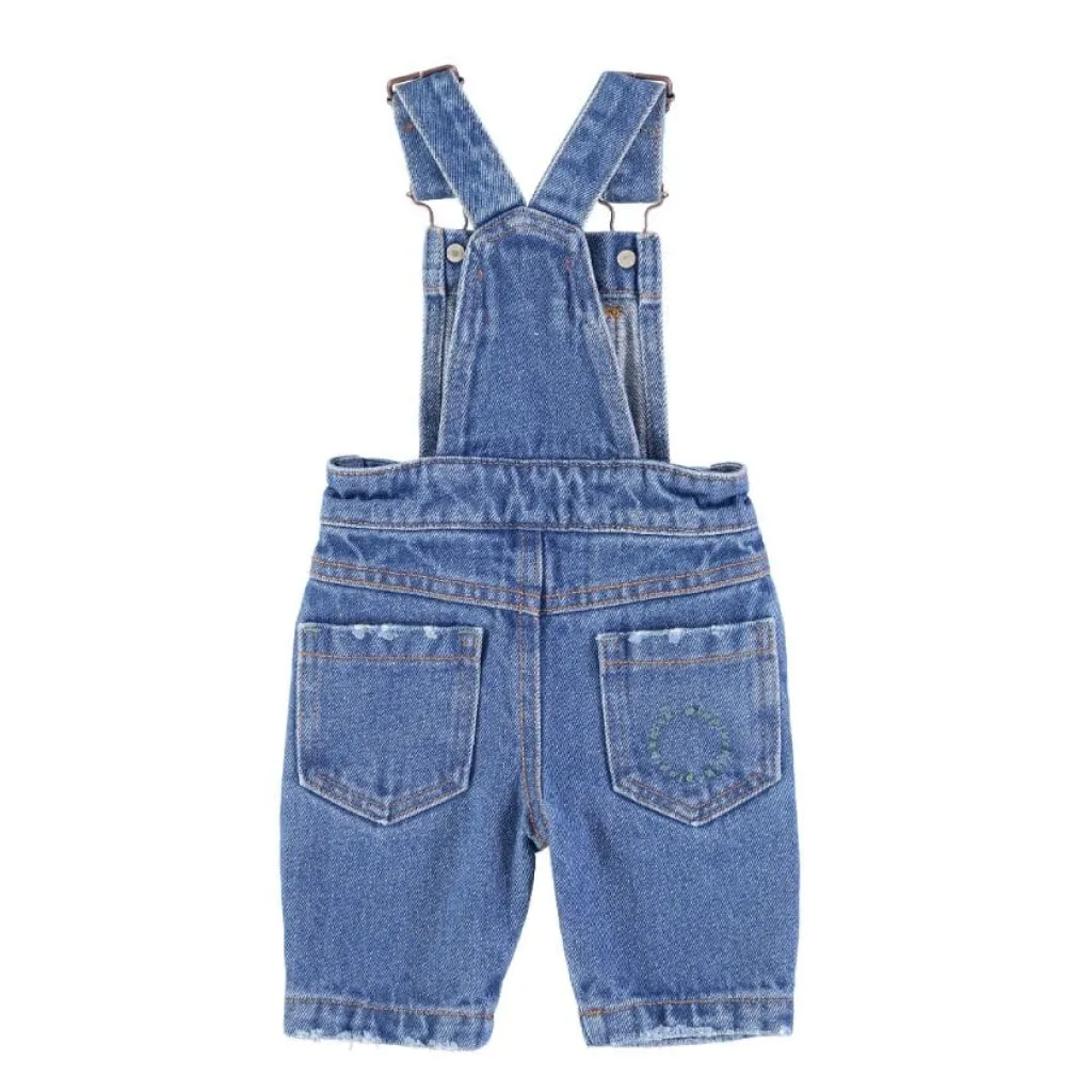 Piupiuchick Baby tuinbroek - washed navy denim - Online