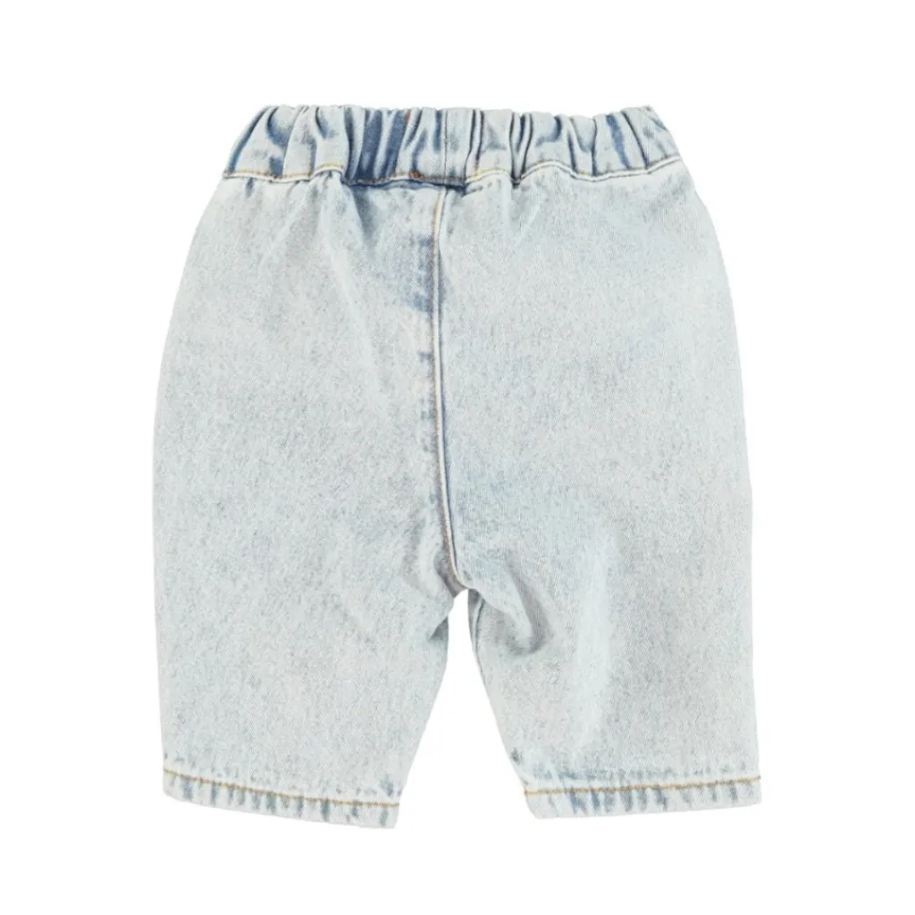 Piupiuchick Babybroek - washed blue denim -