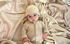 Nixnut Babymuts - Rib beanie Biscuit stripe - Discount
