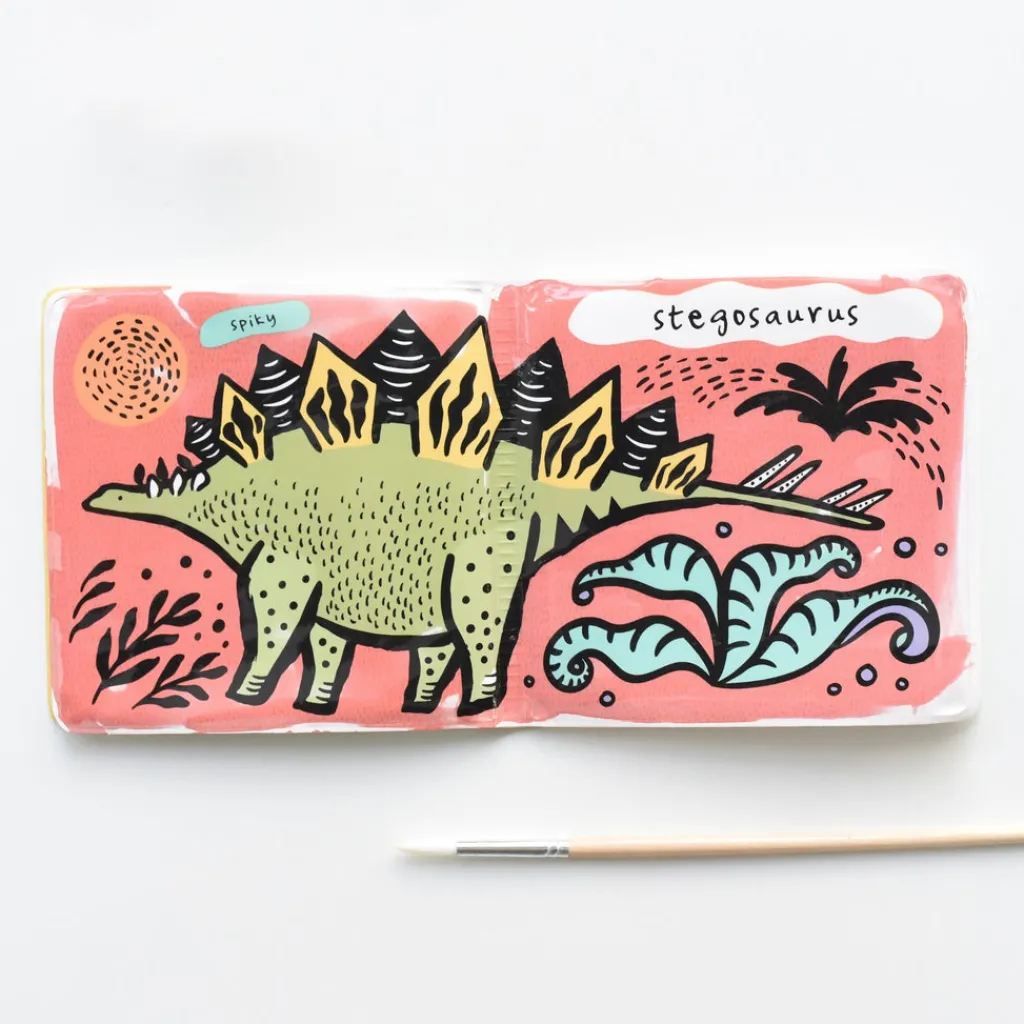 Wee Gallery Badboekje - Color Me Dinosaurs - Hot