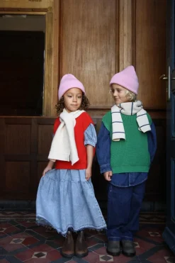 Hvid Beanie Fonzie Kids - Cotton candy - Clearance
