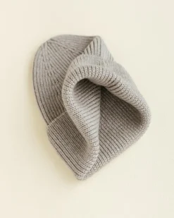 Hvid Beanie Fonzie Kids - Pebble - Clearance