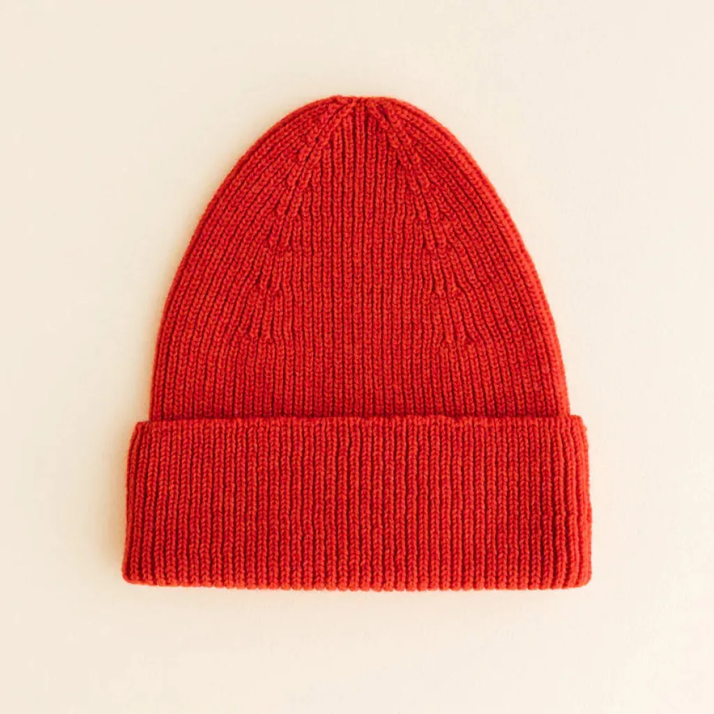 Hvid Beanie Fonzie Kids - Red - Sale