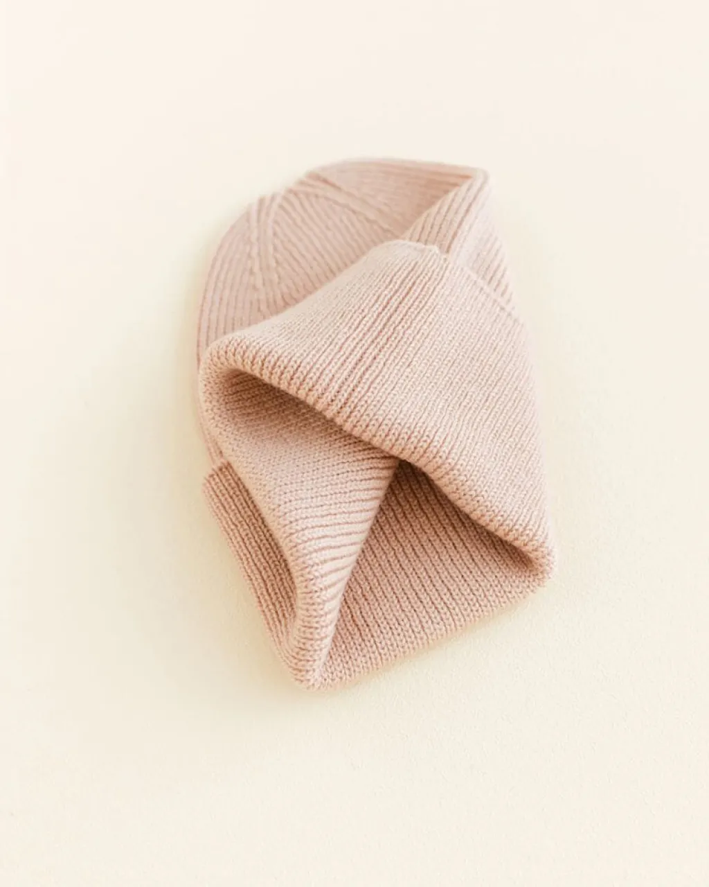 Hvid Beanie Fonzie Newborn - Apricot -