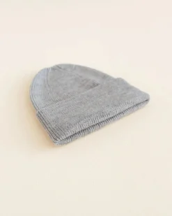 Hvid Beanie Fonzie Newborn - Grey Melange -