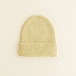 Hvid Beanie Fonzie Newborn - Light Yellow - Clearance