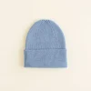 Hvid Beanie Fonzie Newborn - Light blue - Hot