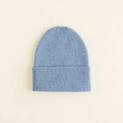 Hvid Beanie Fonzie Newborn - Light blue - Hot