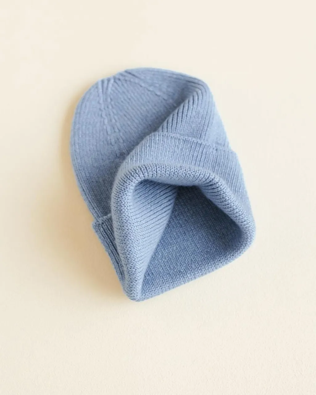 Hvid Beanie Fonzie Newborn - Light blue - Hot