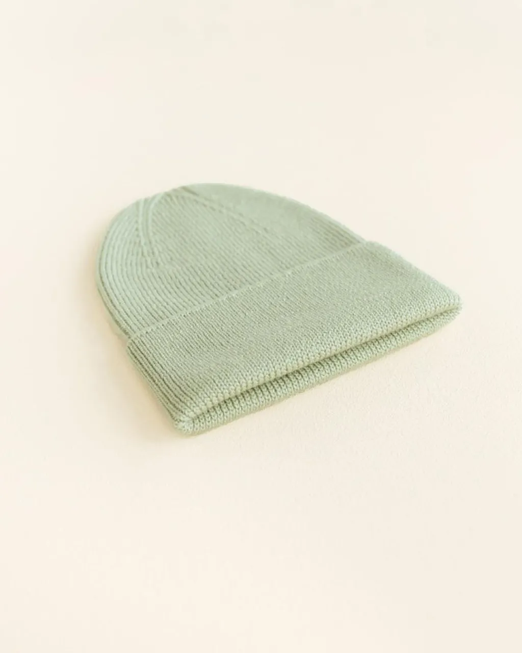 Hvid Beanie Fonzie Newborn - Mint -