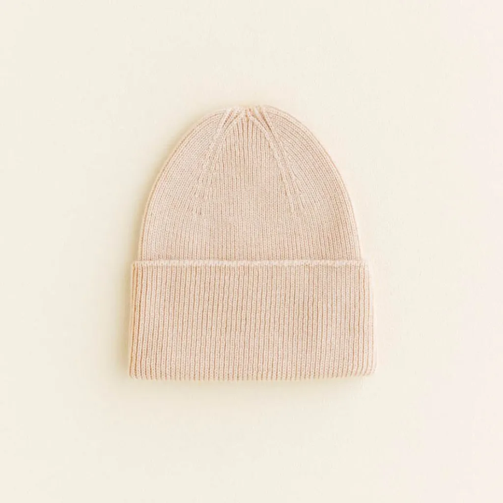 Hvid Beanie Fonzie Newborn - Oat - Outlet