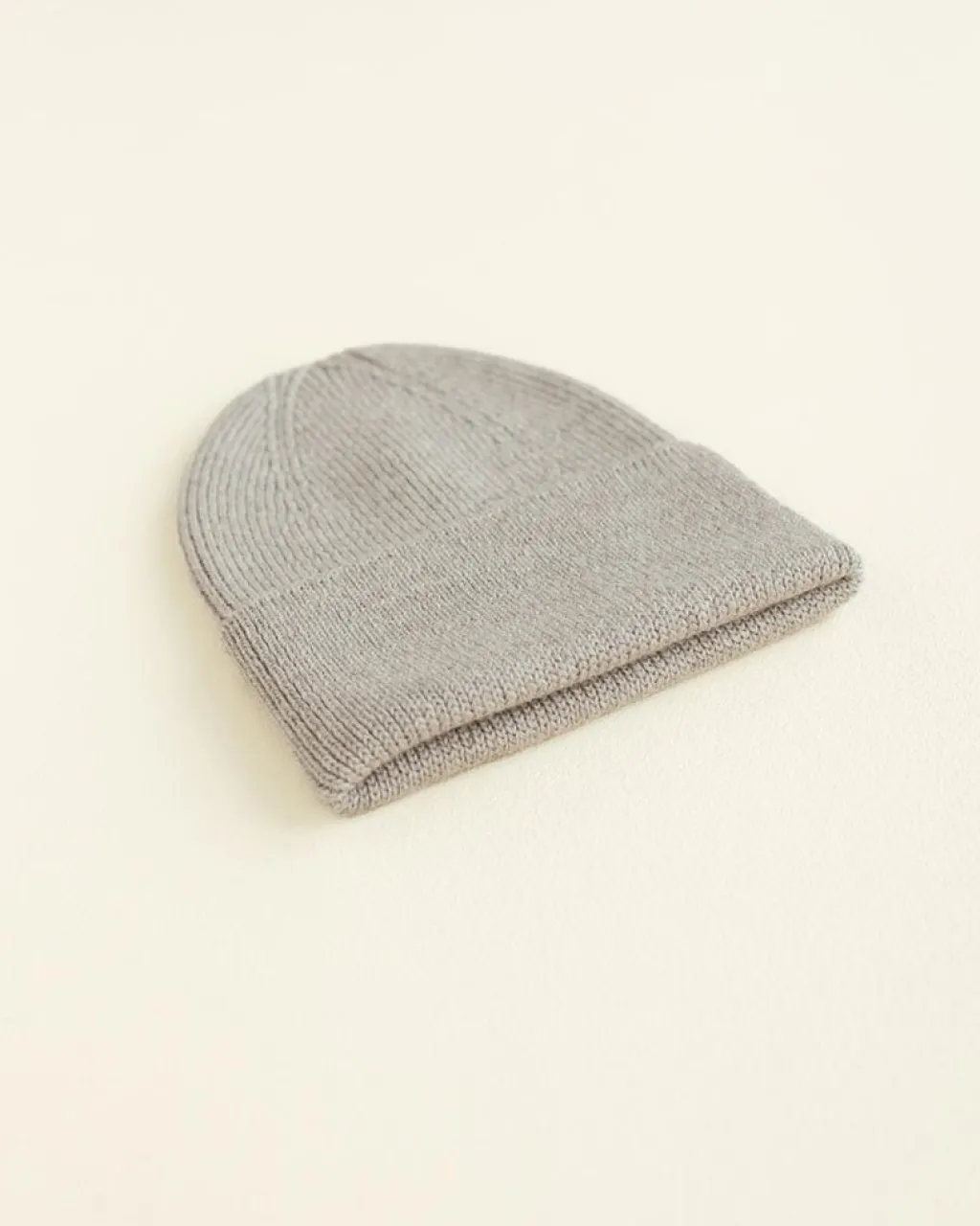 Hvid Beanie Fonzie Newborn - Pebble -
