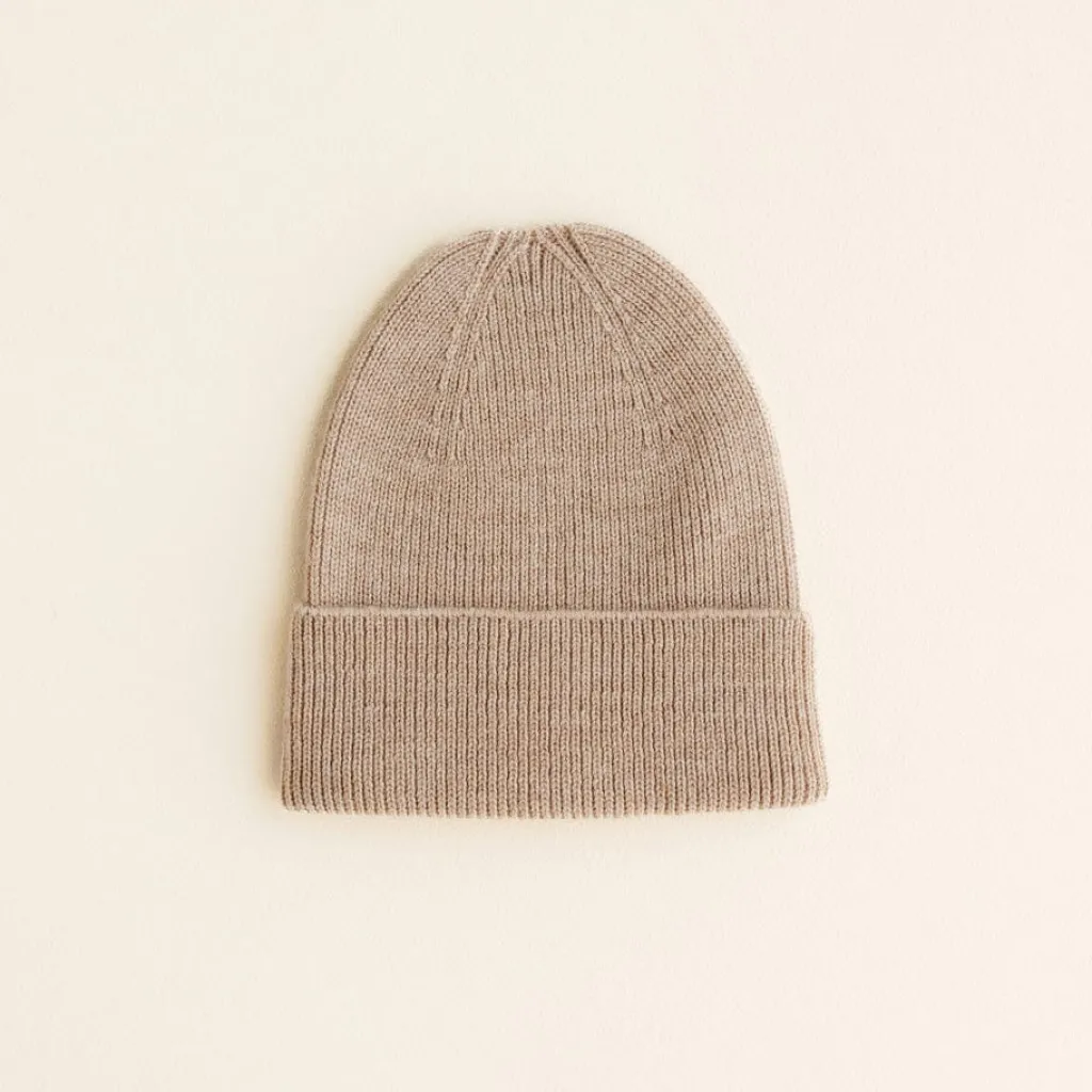 Hvid Beanie Fonzie Newborn - Sand - Hot
