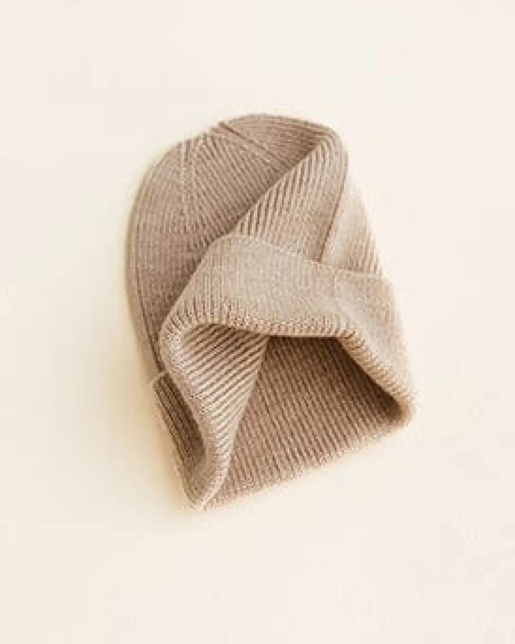 Hvid Beanie Fonzie Newborn - Sand - Hot