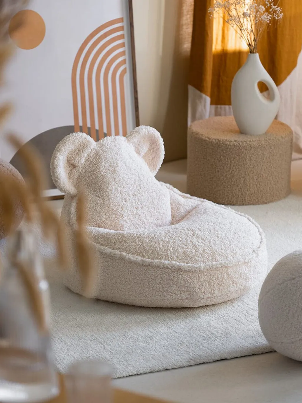 Wigiwama Bear Beanbag - Cream White - Sale