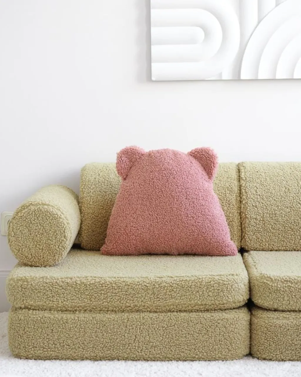 Wigiwama Bear Cushion - Guava - Sale
