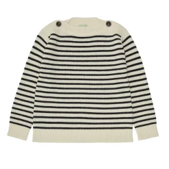 FUB Boatneck trui - ecru/dark navy - Clearance