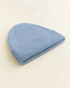 Hvid Bonnet Fonzie Adulte - Bleu Clair -