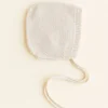 Hvid Bonnet Newborn - Cream -