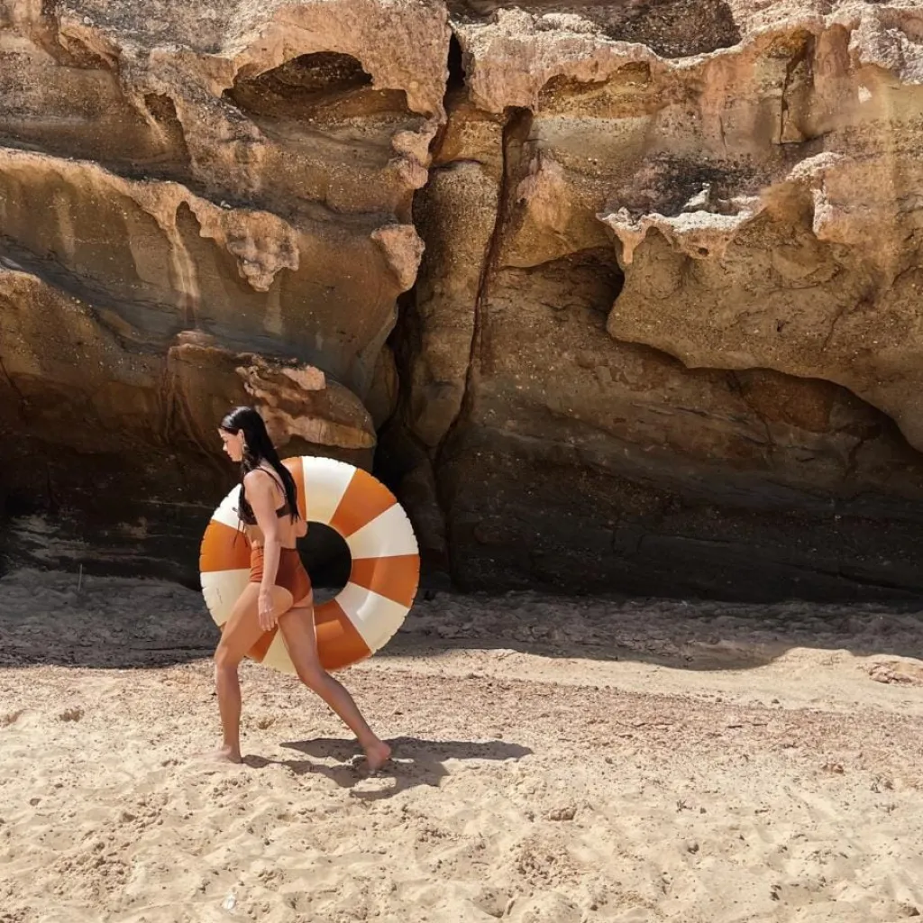 Petites Pommes Bouée de natation Celine 120 cm - Mandarine - Sale