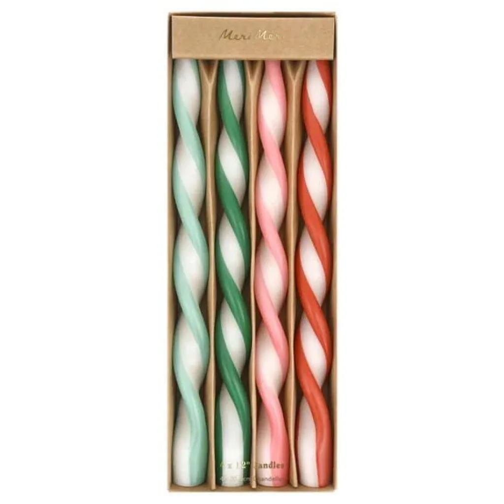 Meri Meri Bougies torsadées - Rayées - Outlet