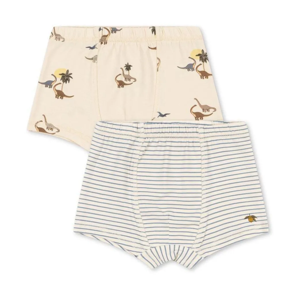 Konges Slojd Boxershorts 2-pack - Kubi/Stripe bluie - Sale