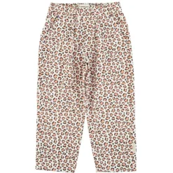 Piupiuchick Broek - ecru met luipaardprint - Discount