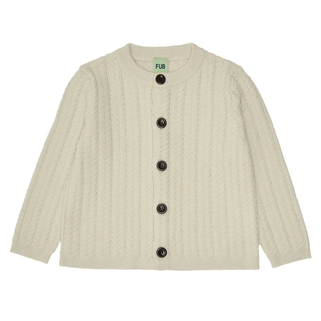 FUB Cable cardigan - ecru - Online