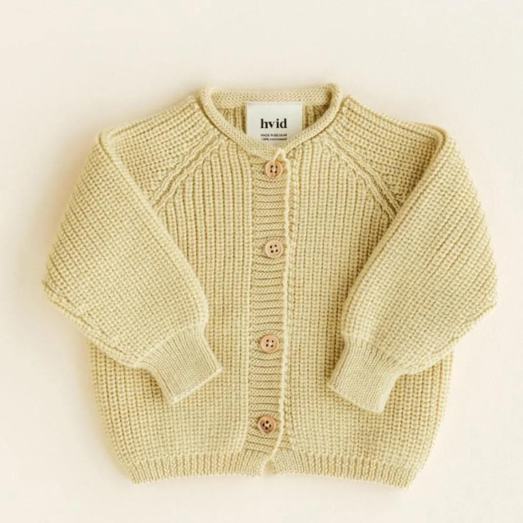 Hvid Cardigan Inga - Light yellow -