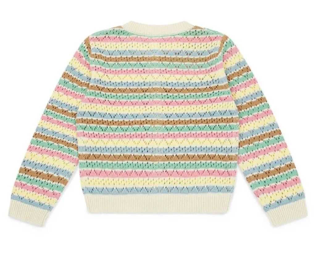 Bonton cardigan met streepjes - multico -