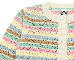 Bonton cardigan met streepjes - multico -