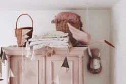 Love Me Decoration Cigogne faite main - White -