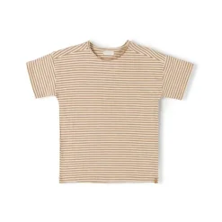 Nixnut Com Tshirt - Caramel Stripe -