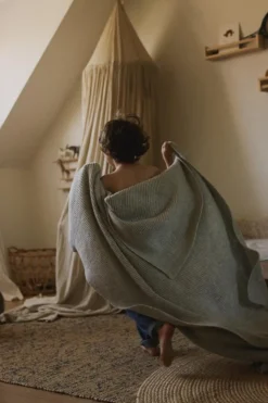 Hvid Deken Gaston - Soft Grey - Sale
