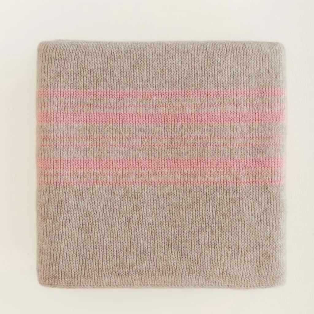 Hvid Deken Gilbert - Sand / Bubblegum - Discount