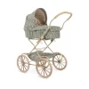 Konges Slojd Doll pram - Smoke pine check poppenwagen - Clearance