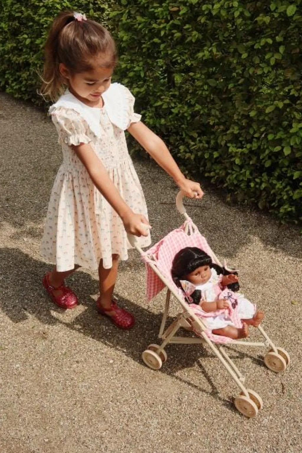 Konges Slojd Doll stroller - Bubblegum Check poppenwagen - Clearance